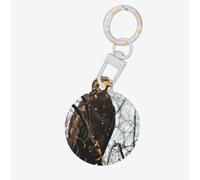 Watchful Black Juvenile Eagle Print Round Acrylic Pet Tag, Dog Neck Pendant Tags for Pets Circular Dog Cat Collar Name Tags