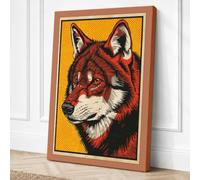 Watchful Fox Vintage Canvas Wall Art Print 30x20 Inch (76 x 51 cm)