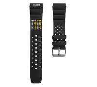 WatchGecko Abyss PU Rubber ProDive Watch Strap, NDL [Black, 20mm]