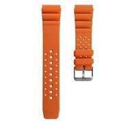 WatchGecko Abyss PU Rubber ProDive Watch Strap [Orange, 20mm]