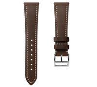 WatchGecko Brixham Genuine Leather Watch Strap - Perfect for Slim Dress Watches - Vibrant Colours - Contemporary Design - Quick-Release Spring Bars for Easy Strap Changes (Vintage Chestnut, 22mm)
