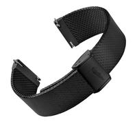 WatchGecko Calibre 1960 Mesh Watch Strap [PVD Black, 21X18mm]