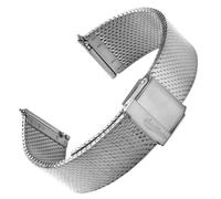WatchGecko Calibre 1960 Steel Mesh Watch Strap | Water-Ground Steel Mesh Men's Replacement Watch Band, Lightweight And Durable, Quick Release Spring Bars, Classic Style