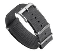 WatchGecko Ridge Military Nylon Watch Strap. Grey 22mm. Rugged, Quick-Drying and Secure Replacement Wristwatch Strap for Outdoor Activities.