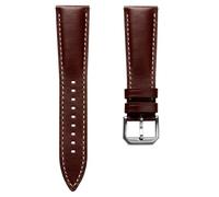 WatchGecko Tenby Classic Padded Genuine Leather QR Watch Strap [Burgundy, 22mm]