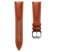 WatchGecko Tenby Classic Padded Genuine Leather QR Watch Strap [Rust Brown, 20mm]