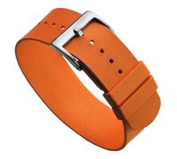 WatchGecko TidalPass British Military FKM Rubber Watch Strap, Waterproof Men's Watch Band, Versatile And Stylish, Wear 2 Ways, Orange, 22mm