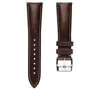 WatchGecko Vintage Highley Leather Watch Strap, Chocolate Brown, 18mm