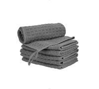 watchget Barista Micro Cloth 6 Pack, Microfiber Espresso Cleaning Towels Waffle Weave Kitchen Dish Cloths Cafe Bar Towel Coffee Machine Accessories Rag, Dark Grey(12"x12")