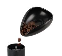 watchget Ceramic Coffee Dosing Cup & Tea Storage Tray, Single Dose Measuring Container for Coffee Beans & Loose Leaf Tea Dosing Vessel, Black