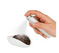 watchget Coffee Bean Dosing Cup & Static Reduction Spray Bottle Kit for Espresso Bar, Ceramic Single Dose Tray for Brewing/Tea, Barista Accessories Set, White