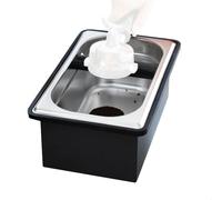 watchget Espresso Knock Box, Stainless Steel Coffee Pucks Container, with Noise Reduction Rubber Ring, Silicone Bar for Knocking Coffee Filter Grinds, Espresso Machine Accessories, Large