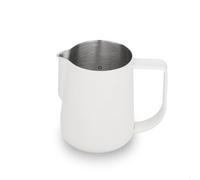 watchget Milk Frothing Pitcher 250ml/8oz, Stainless Steel Espresso Steaming Jug, Cappuccino Latte Art, Coffee Machine Accessories Barista Steam Frother Pitcher, White