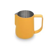 watchget Milk Frothing Pitcher 250ml/8oz, Stainless Steel Espresso Steaming Jug, Cappuccino Latte Art, Coffee Machine Accessories Barista Steam Frother Pitcher, Yellow