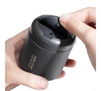 watchget Portable Mini Airtight Coffee Canister - 80ml Stainless Steel Coffee Bean Storage with CO2 Releasing Valves, Compact and Travel-Friendly Container for 30-35g Beans, Grounds, Dark
