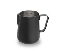 watchget Stainless Steel Milk Frothing Pitcher 12oz/350ml - Espresso Steaming Pitcher for Cappuccino, Latte Art, Coffee Machine Accessories Milk Jug Milk Frother Cup, Black