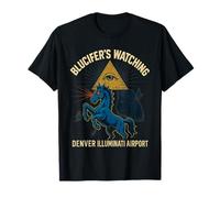 Watching Airport Denver Blue Mustang Dia Colorado T-Shirt