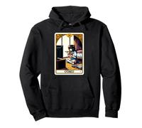 Watching Anime Girl Manga Eating Ramen Tarot Card Pullover Hoodie