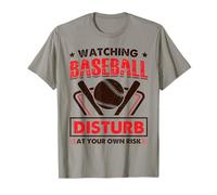 Watching Baseball Disturb at Your Own Risk Funny T-Shirt