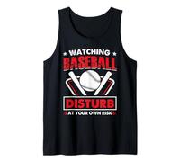 Watching Baseball Disturb at Your Own Risk Funny Tank Top
