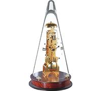Watching Clocks Arthur Cameron - Hermle Leyton Mahogany Glass Dome Strike on Hour Mechanical Mantel Clock or Desk Clock - Modern Living Room Decor & Home Accessories - 14" x 8" x 8"