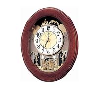 Watching clocks Rhythm Small World Wooden Magic Motion Musical Wall Clock