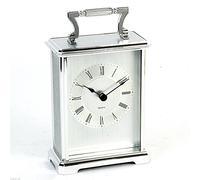 Watching Clocks Wm Widdop Rectangular Silver Carriage Clock
