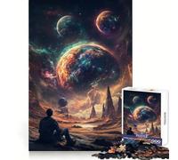Watching Cosmos 1000 Piece Jigsaws for Adults Puzzle Memory Power Serene Activity Seamless Fit Holiday Present (38x52cm)