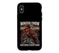 Watching Everything Winter Crow Raven Birdwatching Case for iPhone X/XS