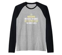 Watching Medical Dramas Pointing Out Mistakes Surgeon Raglan Baseball Tee