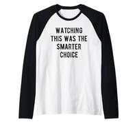 Watching This was The Smarter Choice Funny Marathon Support Raglan Baseball Tee