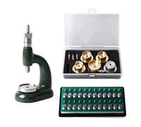 Watchmaker Jewelling Tool, Aluminum Alloy Watch Press Back Case Closer with 48 Dies and Pin Head Kits, Watch Gemstone Setting Machine with Handle, for Watchmaking and Jewel Setting