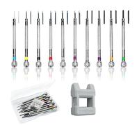 Watchmaker's Screwdriver Set, 10 Pcs 0.6-1.6 mm Precision Screwdriver Set, Professional Small Screwdrivers Eyeglass Repair Kit for Watch Eyeglasses Jewelry Repair Laptop DIY Projects