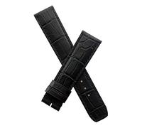 Watchstrapworld BM-CL-01-0131PN - 20 mm Black Leather Crocodile-Style Deployment Watch Strap Compatible with Baume & Mercier Capeland Models requiring a 20 mm Watch Strap
