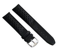 Watchstrapworld TH-20-01-0111P#1-20 mm Black Sports Perforated pin Buckle Leather Watch Strap Compatible with TAG Heuer Formula 1 Watches Listed Below