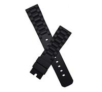 Watchstrapworld TH-F120-01-0015-20 mm Black pin buckle rubber watch strap compatible with TAG Heuer Formula 1 watches with 20 mm lug width