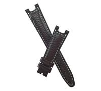 Watchstrapworld TH-SELM-02-0926PN - 17 mm Brown Buffalo Grain leather pin buckle watch strap with white stitching compatible with TAG Heuer S/el mid-sized (SEL Sport Elegance) models listed below