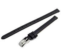WatchWatchWatch Smooth Ladies' Leather Watch Strap 6mm Black with Silver Buckle C088