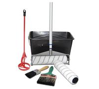 Watco Painting Kit - All The Tools Needed to Apply Your Watco Coating - 12" Roller, Telescopic Handle, Replacement Roller, Plastic Scuttle, 5" Brush, 2" Brush, Mixing Blade (Medium Pile)