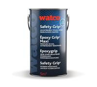 Watco Safety Grip Cold Cure - Anti Slip Concrete Floor Paint for steps, ramps and floors - Cures at 0°C - For use in wet or oily areas - Coarse non-slip finish to reduce accidents (Light Grey)