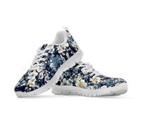 Watdotory Art Abstract Butterfly Flower Print Women's Athletic Shoes with Wide Toe Box EVA Midsole for Gym Workout Non-Slip Breathable Sport Sneakers