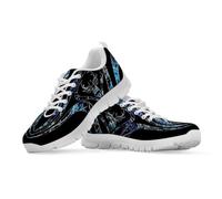 Watdotory Art Abstract Butterfly Flower Print Women's Athletic Shoes with Wide Toe Box EVA Midsole for Gym Workout Non-Slip Breathable Sport Sneakers