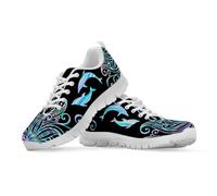 Watdotory Blue Butterfly Art Flower Men's Comfort-Fit Walking Shoes Breathable Mesh Casual Sneakers Slip-On Lightweight for Daily Footwear