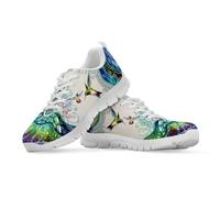 Watdotory Colorful Bone Paw Print Print Unisex Lace-Up Running Trainers with Anti-Skid Sole Road Running Lightweight Breathable for Outdoor Sports