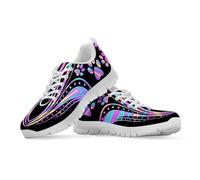 Watdotory Colorful Bone Paw Print Print Unisex Lace-Up Running Trainers with Anti-Skid Sole Road Running Lightweight Breathable for Outdoor Sports