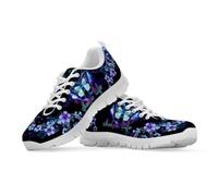 Watdotory Colorful Bone Paw Print Print Unisex Lace-Up Running Trainers with Anti-Skid Sole Road Running Lightweight Breathable for Outdoor Sports
