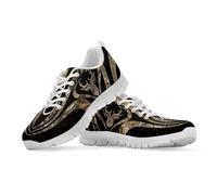 Watdotory Colorful Bone Paw Print Print Unisex Lace-Up Running Trainers with Anti-Skid Sole Road Running Lightweight Breathable for Outdoor Sports