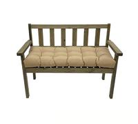 Wate Garden Bench Cushion 120cm2/3 Seater Patio Seat Pad 8cm Thick EcoFriendly Recycled Cotton with Ties Khaki Outdoor Furniture Cushion for Ultimate Comfort & Style