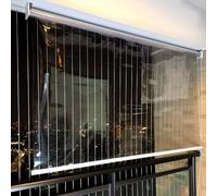 Wate Transparent PVC Roller Shutters for Weathe Outdoor Side Pull es for Balcony & Patio Door (90cm x 270cm)
