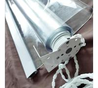 Wate Transparent PVC Roller Sune - Weathe Outdoor e with Accessories Size 140x160cm No Impact on View Perfect for Patios and Dec